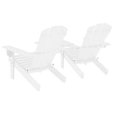 Garden Adirondack Chair Solid Fir Wood White 310067