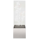 Garden Privacy Screen Floral Sliver 50 x 150 cm Stainless steel 876452
