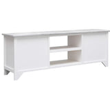 TV Cabinet White and Grey 108x30x40 cm Solid Paulownia Wood 338513
