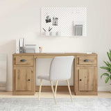 Desk with Cabinet Artisan Oak Engineered Wood 3402678