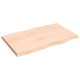 Table Top 80x50x cm Untreated Solid Wood Live Edge 363876