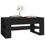 ZNTS Coffee Table Black 102x55x45 cm Engineered Wood 810900