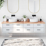 Bathroom Countertop Light Brown 200x50xcm Treated Solid Wood 3156173