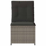 Garden Sofa with Cushion Grey Poly Rattan 3394478