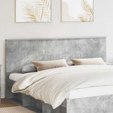 Headboard with Headboard Concrete Grey 200 cm Engineered wood 887718