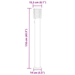 Outdoor Floor Lamp with Outlet Silver 110cm Stainless Steel 4006375