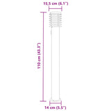 Outdoor Floor Lamp with Outlet Silver 110cm Stainless Steel 4006375