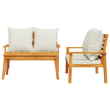 3 Piece Garden Lounge Set with Cushions Solid Wood Acacia 3211798