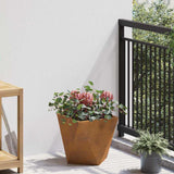 Planter 2 pcs Rusty 30 x 30 x 30 cm Weathering Steel 883821
