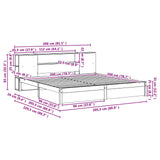 Bed Frame with Storage Headboard with Headboard 2 pcs Wax Brown 3422731