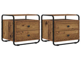 Bedside Cabinet 2 pcs Old Wood 40 x 36.5 x 50 cm 8007632