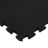 Rubber Floor Tile Black 12 mm 100x100 cm 155673