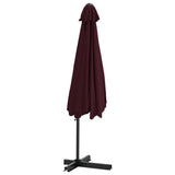 Garden Parasol with Steel Pole 300 cm Bordeaux Red 47316