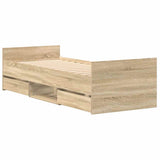 Bed Frame without Mattress Sonoma Oak 90x190 cm Single 3203812