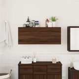 Bathroom Wall Cabinet Brown Oak 100x25x40 cm Engineered Wood 860109