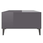 Coffee Table High Gloss Grey 103.5x60x35 cm Engineered Wood 806030