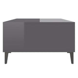 Coffee Table High Gloss Grey 103.5x60x35 cm Engineered Wood 806030