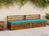 2-Piece Bench Cushions SOEST 2 pcs 100% Polyester Turquoise 949251