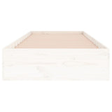 Bed Frame without Mattress White Solid Wood 90x190 cm Single Single 820068