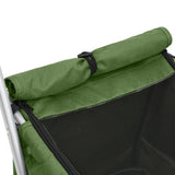 Folding Dog Stroller Green 100x49x96 cm Linen Fabric 172204