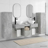 Bathroom Furniture Set 5 pcs Concrete Grey 33 x 34.5 x 100 cm 3405966