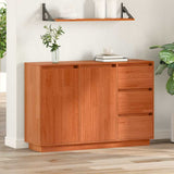 Sideboard Brown Oak 111 x 34 x 75 cm Solid Pine Wood 869877