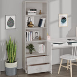 Highboard HAMAR White 60x35x180 cm Solid Wood Pine 340489