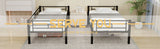 Black reinforced metal bunk bed with iron art on top and bottom, dormitory/children's room double W3987P434159