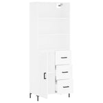 Highboard White 69.5x34x180 cm Engineered Wood 3190021