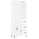 Highboard White 69.5x34x180 cm Engineered Wood 3190021