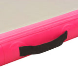 Inflatable Gymnastics Mat with Pump 400x100x10 cm PVC Pink 91915