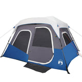 Family Tent with LED 6-Person Light Blue Quick Release 94307