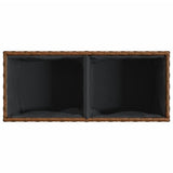 Garden Planters with 2 Pots 2 pcs Brown 72x30x32 cm Poly Rattan 3210529