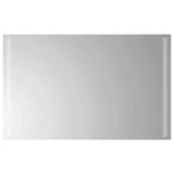 LED Bathroom Mirror Transparent 80 x 50 cm Tempered Glass 42045798
