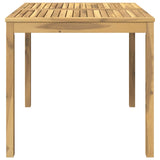 Garden Dinner Table White 80 x 80.5 x 75 cm Solid Acacia Wood 901711