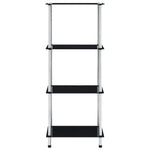 4-Tier Shelf Black 40x40x100 cm Tempered Glass 249510
