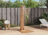 Garden Shower Solid Teak 70x75x204 cm 44667