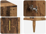 Desk with Shelf Old wood 140 x 50 x 75 cm Engineered wood 879525