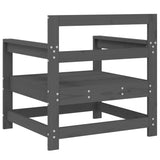 Garden Chairs 2 pcs Grey Solid Wood Pine 825494