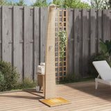 Outdoor Shower Beige 55x60x224 cm Poly Rattan and Acacia Wood 368211