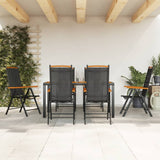 Garden Dining Set Black and brown 3200602