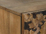High Board with Shelf Brown 60 x 33.5 x 100 cm Solid Mango Wood 4018362