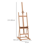 Wooden Easel Stand H-Frame Artist Easel with 171-230cm Adjustable Height and 0-80&deg Working Angles T3398P342435