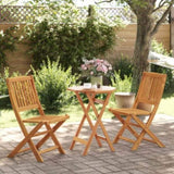 3 Piece Folding Bistro Set Solid Wood Acacia 3295251