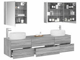 Bathroom Furniture Set 5 pcs Grey Sonoma 3407012