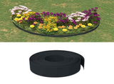 Garden Edging 25 m 15 cm PE Black 42036849