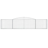 Arched Gabion Baskets 15 pcs 400x30x80/100 cm Galvanised Iron 3146862