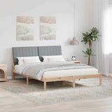 Bed Frame with Headboard Brown 150 x 200 cm Solid Pine Wood 3394413