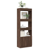 Highboard Brown Oak 63x33x180 cm Engineered Wood 3309606
