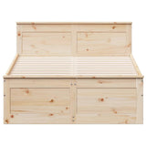 Bed Frame without Mattress with Headboard 120x200 cm Solid Wood Pine 3308768